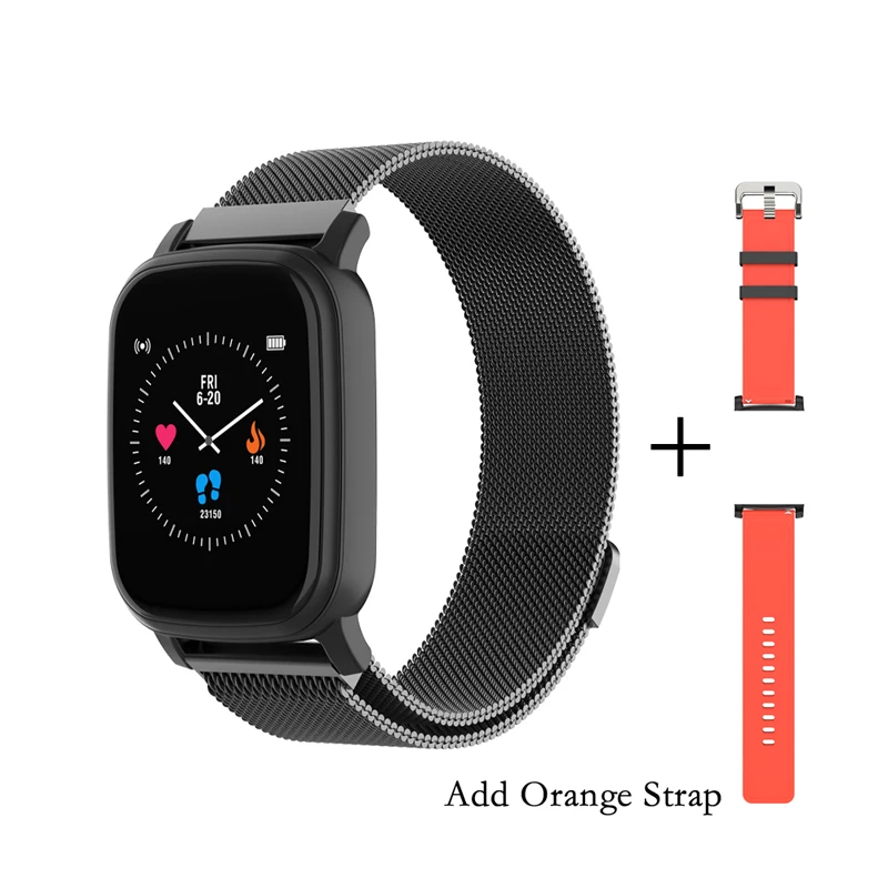 blacksteeladd orange SENBONO IP67 TS01 Смарт-часы Полный сенсорный браслет для мужчин и женщин спортивные часы монитор сердечного ритма умные часы с функцией мониторинга сна для телефона - Цвет: blacksteeladd orange