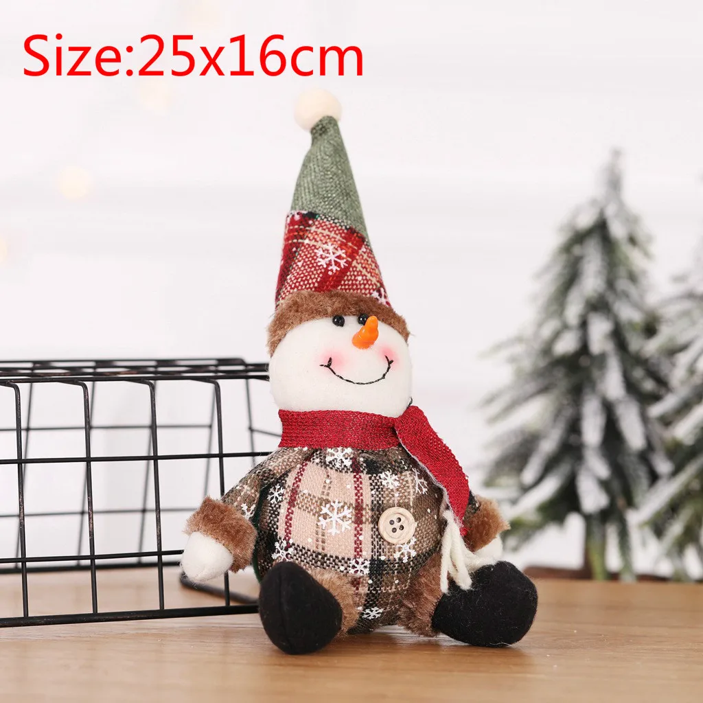 Snowman Рождественская кукла игрушка детский подарок Рождественская елка подвесное украшение Санта Клаус снеговик лося Кукла Новогоднее Рождественское украшение для дома - Цвет: Snowman