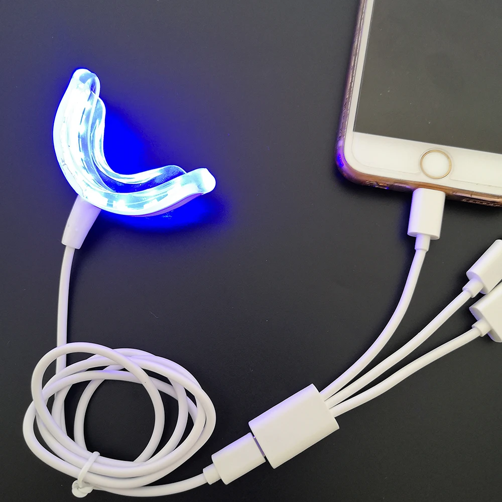 Портативный Умный СВЕТОДИОДНЫЙ Прибор для отбеливания зубов/3 usb порта Android IOS