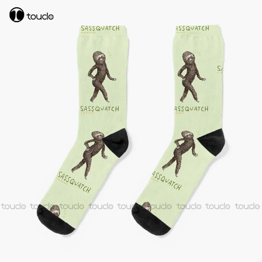 

Sassquatch Awesome Bigfoot Big Foot Socks Football Socks Men Christmas Fashion New Year Gift Unisex Adult Teen Youth Socks