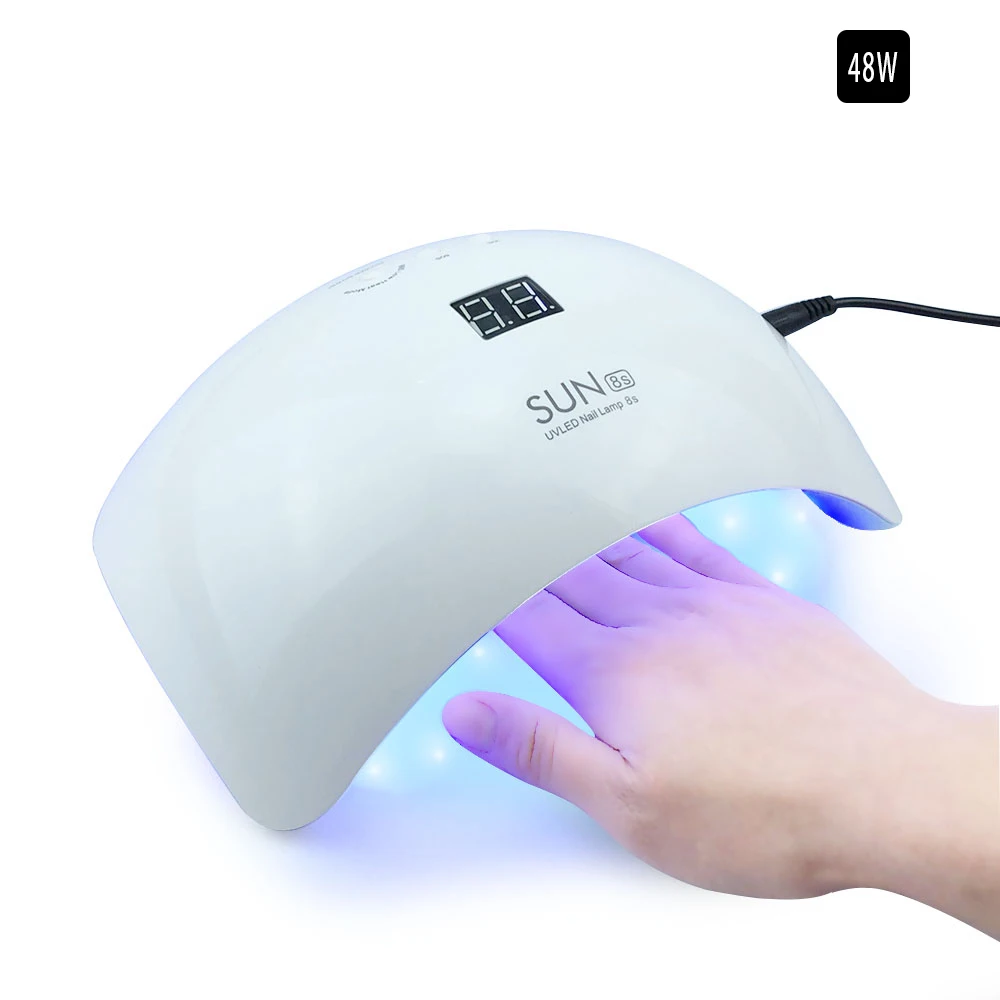 48 Вт УФ-светодиодный маникюрный светильник для ногтей, дизайн синхронизации, сушилка для геля, Электрическая Сушка для ногтей для всех видов геля, светодиодный светильник для сушки ногтей
