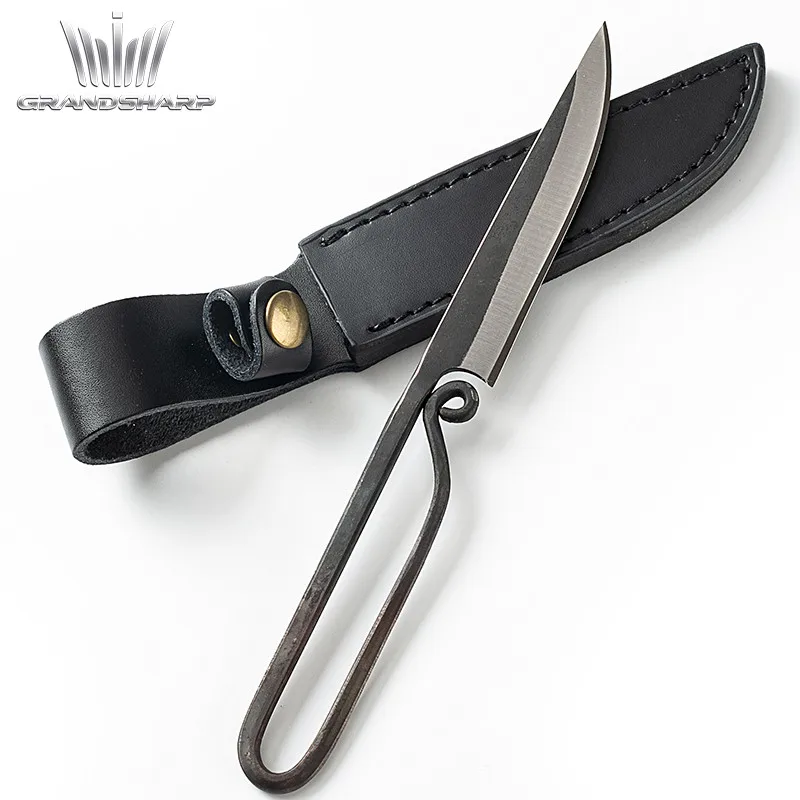 Andmade Походный нож многофункциональный инструмент охотничий Открытый тактический домашний инструмент фиксированное лезвие скальпель карманный нож кожаный с ножом оболочка