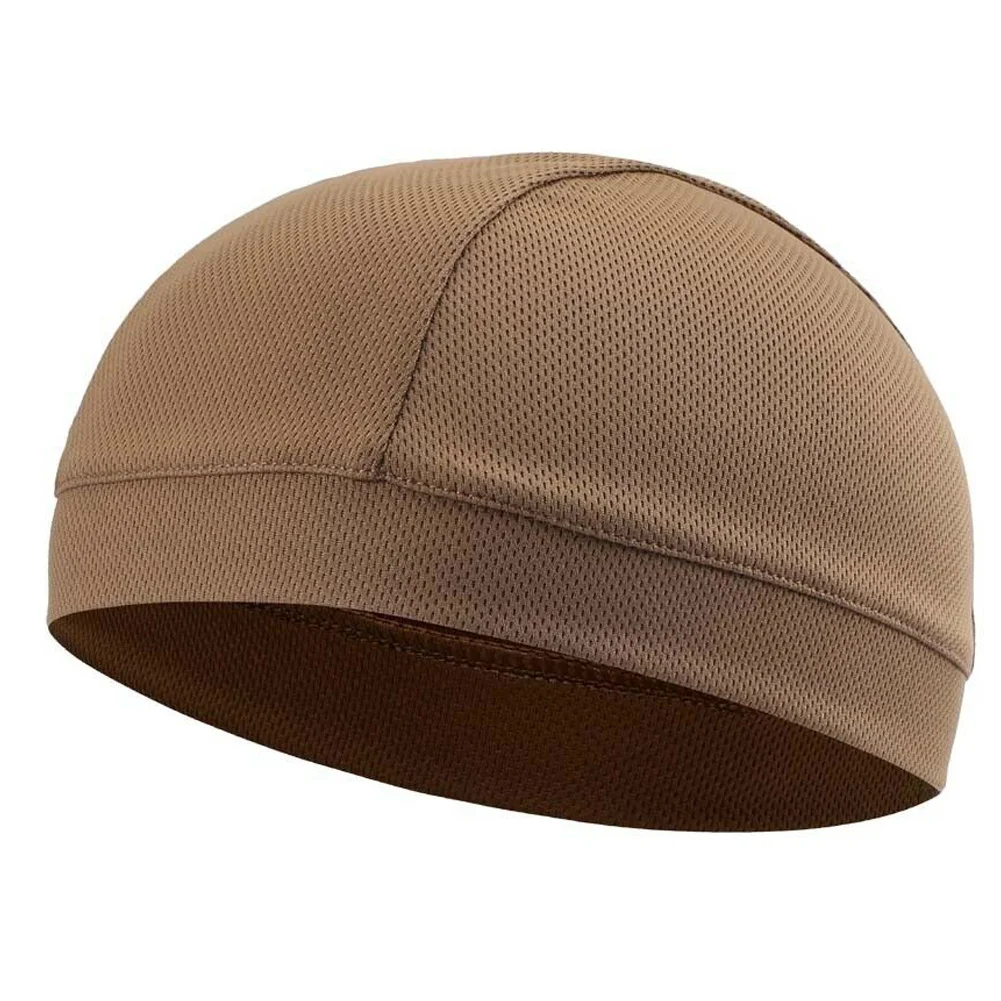 Newly Fashion Men Comfortable Breathable Cap Quick Dry Hats Beanie Dome Elastic Caps Solid Color Moisture Wicking Hat Male - Цвет: Коричневый