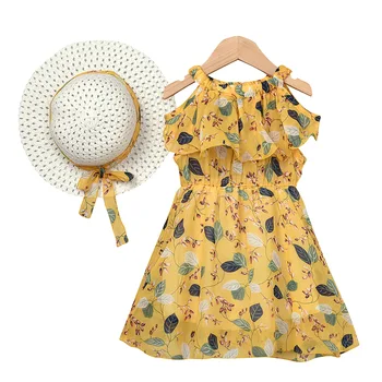 

Fashion Girl Clothes New Summer Girl Dress Chiffon Sleeveless Princess Dress