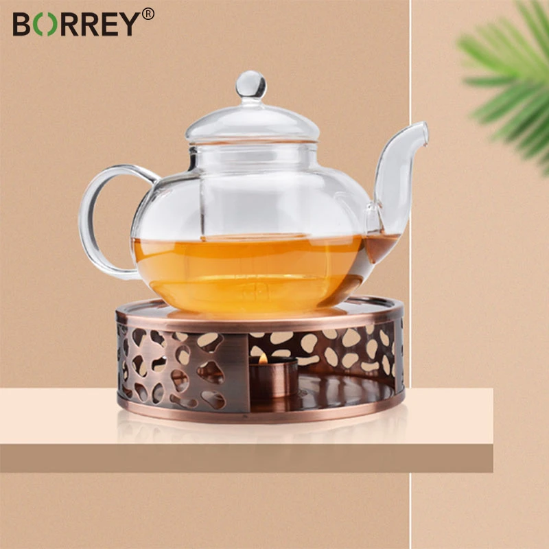 Tea Warmer Stand Heater Stove Milk Stainless Steel Teapot Heating