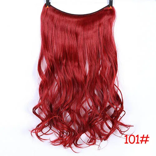 AOSIWIG 22 ''Длинные Серые светлые синтетические волосы термостойкие шиньоны рыбья линия Halo невидимые волнистые волосы для наращивания - Цвет: YX02-101