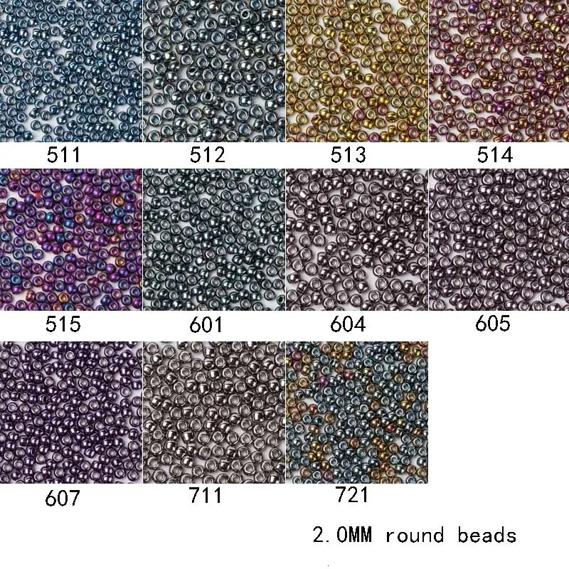 Тайдианские японские металлические бусины TOHO цвета радуги 2,0 мм 11/0 5 г/лот около 500 штук
