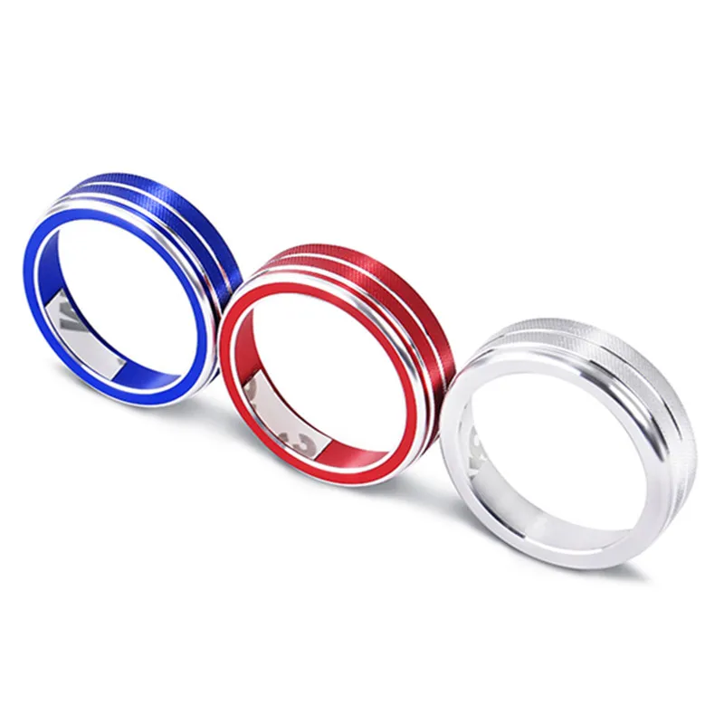 Aluminum Alloy Car Air Conditioning Knob Ring Cover Decorate Volkswagen VW Tiguan Golf MK7 Passat B8 T-ROC Atlas car knob covers car air conditioner trim air conditioner trim car moulding decoration