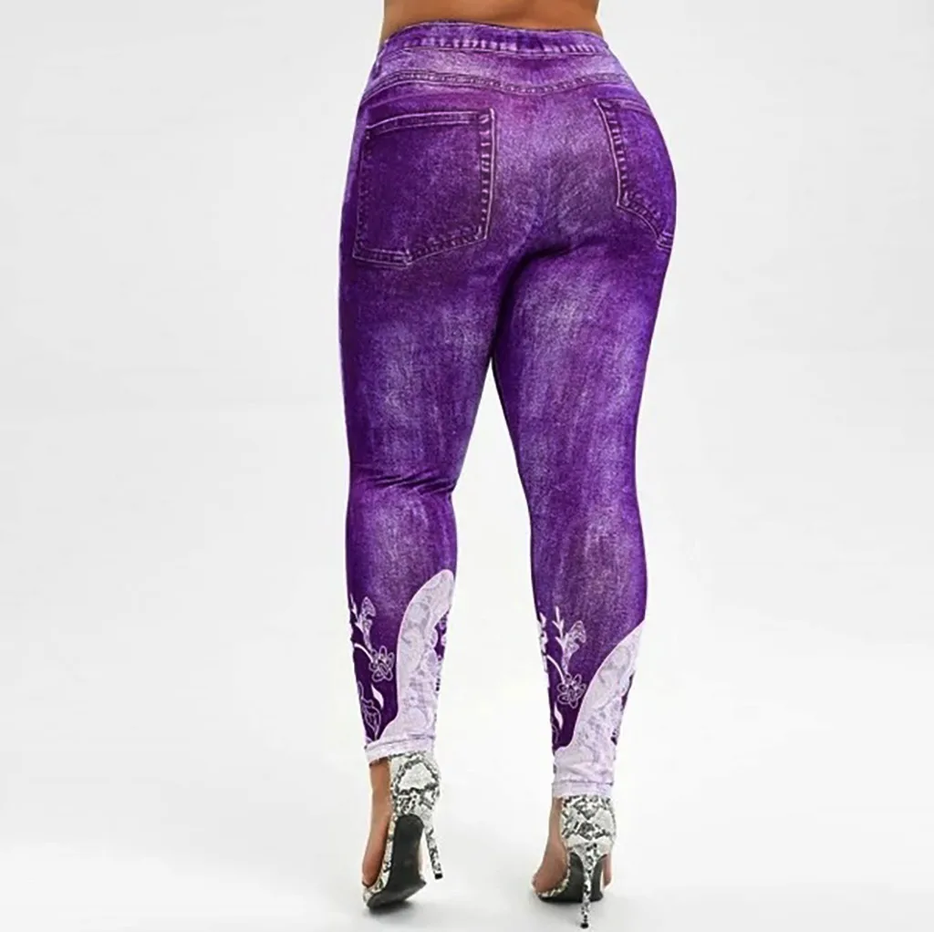 Women Printed Fitness Leggings Running Gym Stretch Sports Trousers Elastic High Waist Plus Size Leggings Pants Ropa De Mujer yoga pants