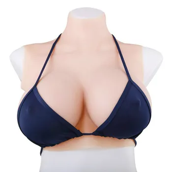 

2600g Silicone Breast Forms Cosplay Maid Wear Chest Bulge Charming Curve Shemale Transsexual One-piece Boobs Enhancer F Cup