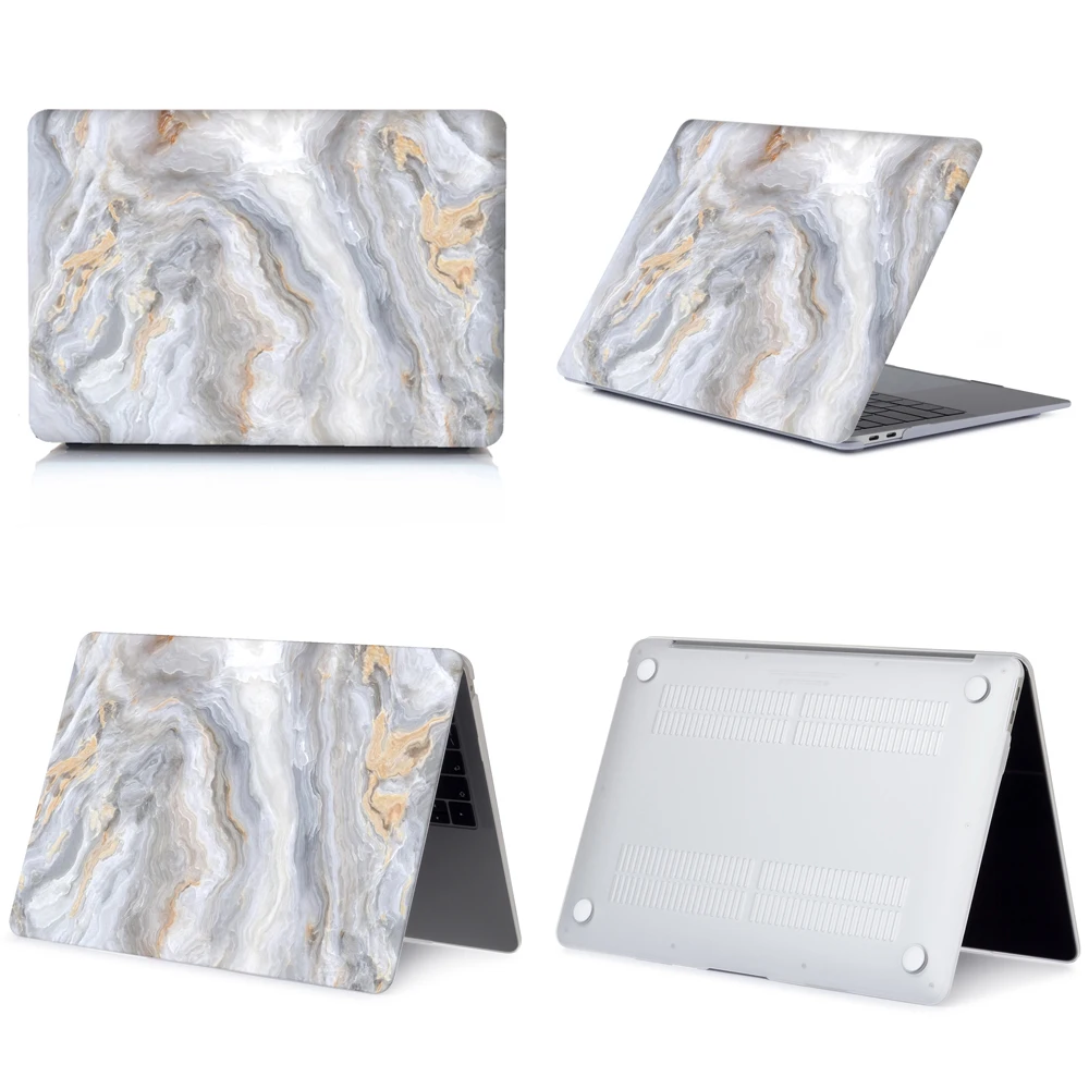 Мраморный чехол для ноутбука Macbook Touch ID Air 13 A1932 Pro retina 12 13 15 A2159 Новая сенсорная панель для Macbook Air 13+ крышка клавиатуры - Цвет: 013