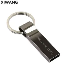Usb flash drive 64gb metalen pendrive 16gb hoge kwaliteit usb stick 128gb 8gb 4gb waterdicht pen drive 32gb adapters gift gratis logo(China)
