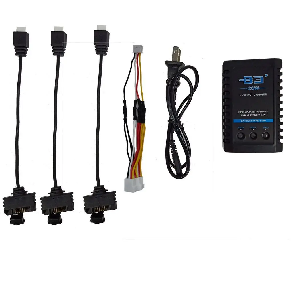 

HUBSAN H117S Zino Unmanned Aerial Vehicle Charger Original Factory Charging Cable Triple Charger Kit