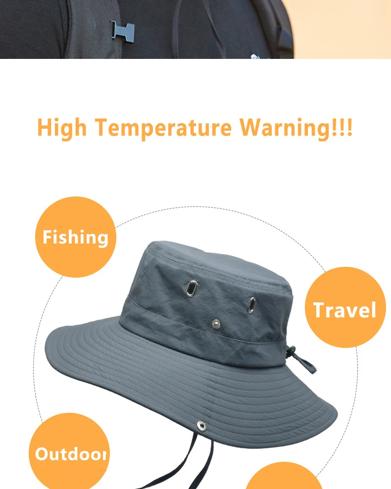 Hiking Bucket Hat Uv Protection, Men's Summer Panama