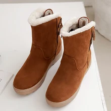 Rimocy/теплые зимние ботинки из плюша; удобные женские ботильоны на плоской подошве без застежки; женская обувь на платформе из искусственной замши; коллекция года; Mujer