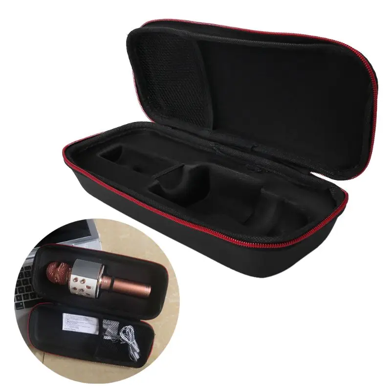 41QA Microphone Storage Box Protective Bag Carrying Case Pouch Shockproof Travel Portable for ws858