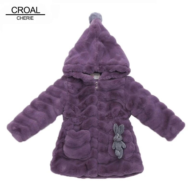 

CROAL CHERIE Winter Jacket For Girls Kids Girls Clothes Warm Fur Winter Coat Princess Fur Jacket Children Outerwear 100-150cm