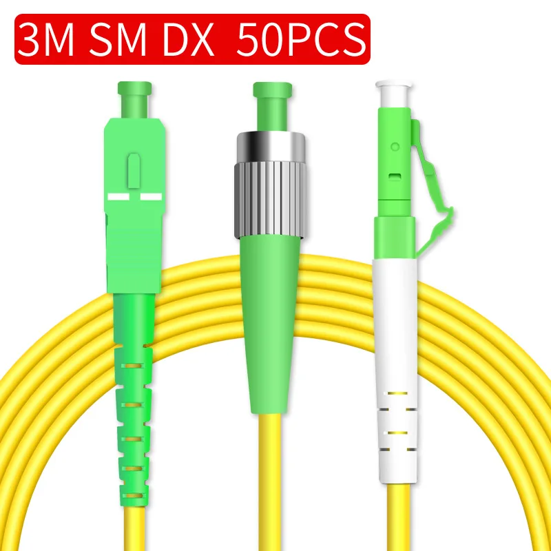 SFP волоконный Соединительный шнур Перемычка APC Одномодовый LC SC FC ST 9/125um дуплексный
