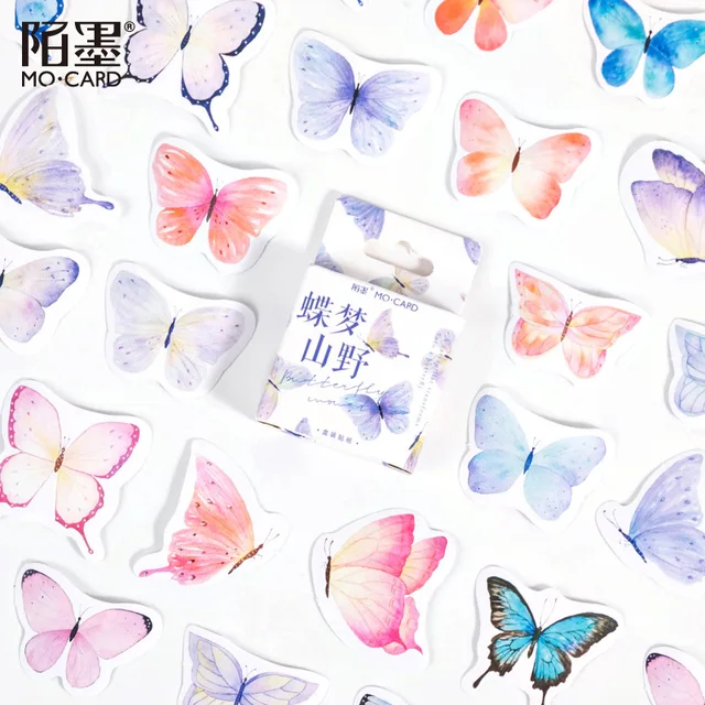 45Pcs/box Beautiful Scenery Stickers Cute Colorful Cloud Stickers Journal Diary Scrapbooking Stationery Decoration Stickers K
