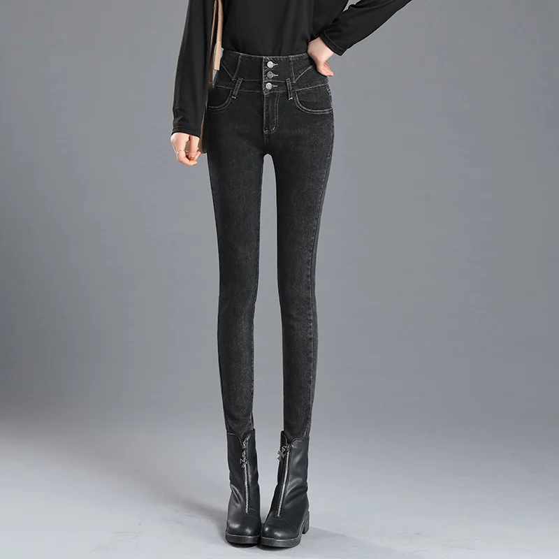 Jeans woman Stretch Pencil Pants Elastic High Waist Slim Thin Jeans Women 2020 Summer