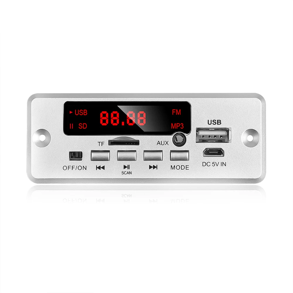 DC 12V 2*25W Amplifier Wireless Bluetooth MP3 WMA Decoder Board Car Audio USB TF FM Radio Module Player with Remote Control | Электроника