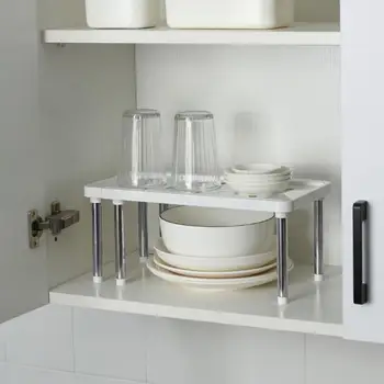 

Storage Shelf Shoe Rack Multifunctional Stainless Steel Closet Cabinet Holders Kitchen Bowl Dish Cupboard Organizer