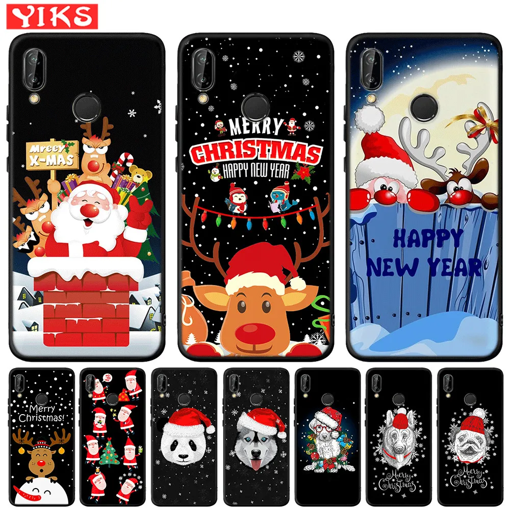 

Santa Claus Silicone Phone Case For Huawei Mate10 20 Lite Pro P8 P9 P10 P20 Lite P20 P30 Pro P Smart 2019 Christmas Gift