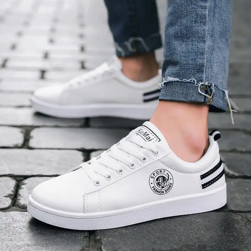 mens all white casual sneakers