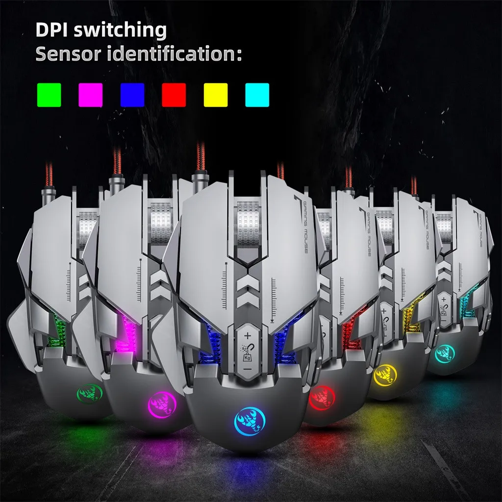 best selling products Mechanical Define the game USB Wired 6400DPI Adjustable Gaming Mouse Mice For PC support dropshipping