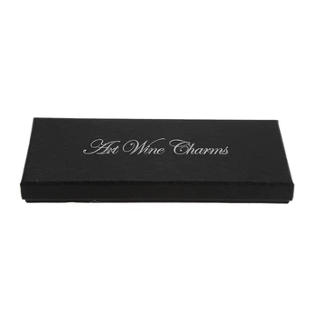 

1PC Black Collection Wine Glass Charms Gift Boxes Display 18x8x2cm