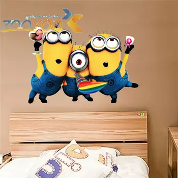 

Cartoon yellow man cute Wall sticker Minions decoration Removable Vinyl Art decals for kids Baby rooms Nursery gifts