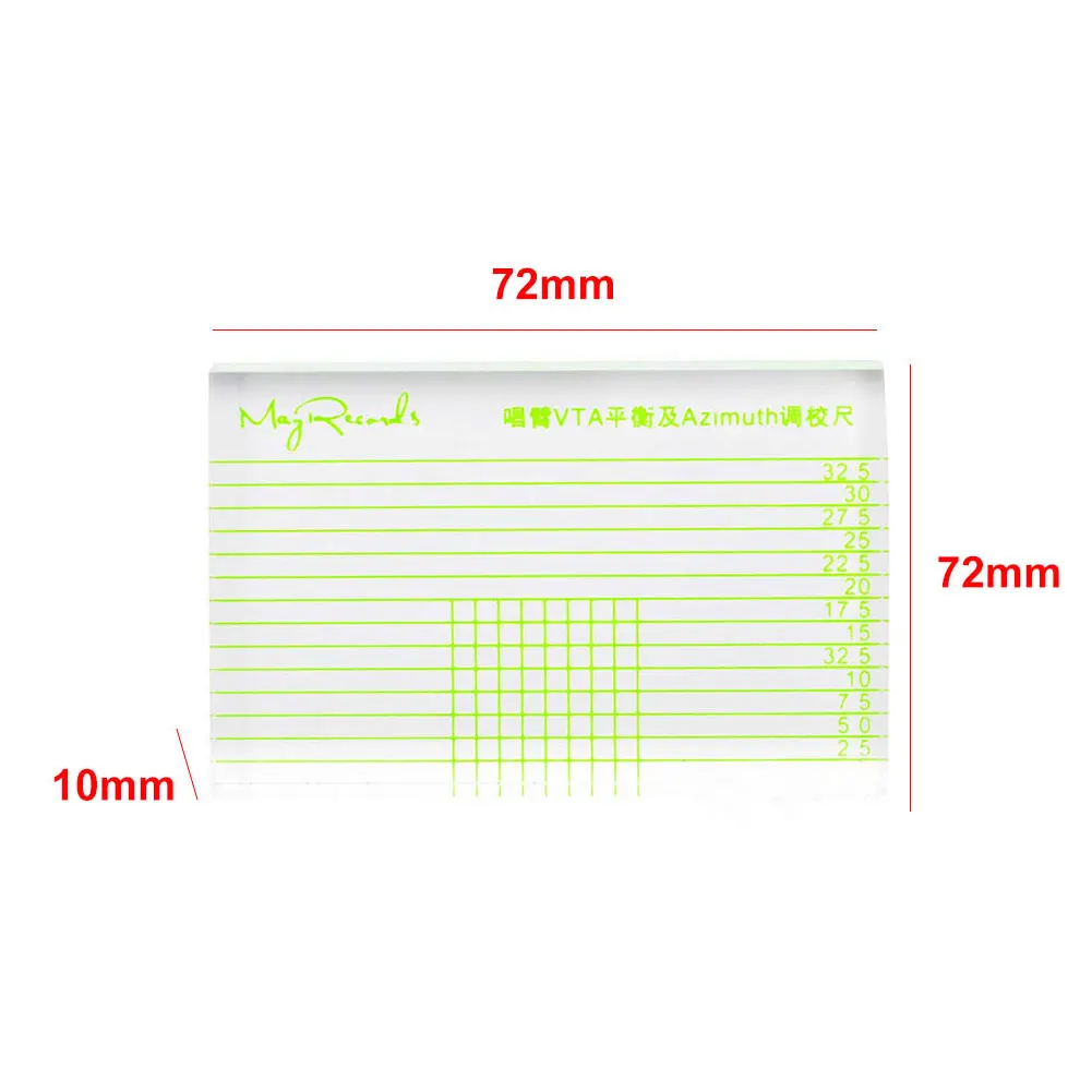 LP Vinyl Headshell Acrylic VTA Singing Arm Tonearm Level Azimuth Record Player Measuring Accessories Balance Phono Ruler