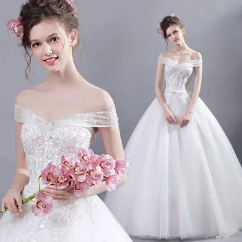 

2019 Wedding Celebrity Backless Slash Neck Dress Sexy Women Short Beading Ball Gown Lace Beach Style Party Dresses Wholesale