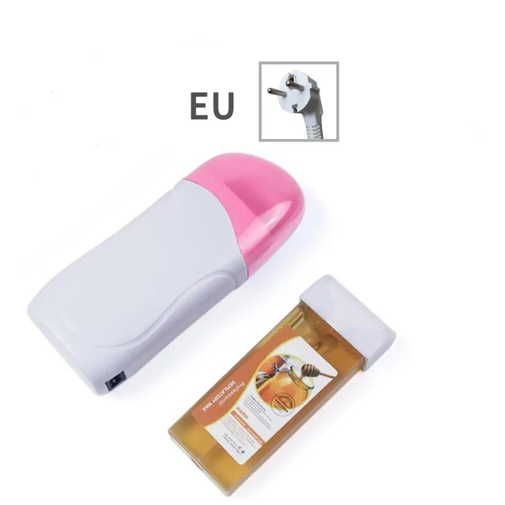 Red And White EU Встроенный в дизайне применяется нагревающий подогреватель для воска депиляция тела спа салон средство для удаления волос с патронного нагревателя со световым индикатором - Цвет: Red And White EU
