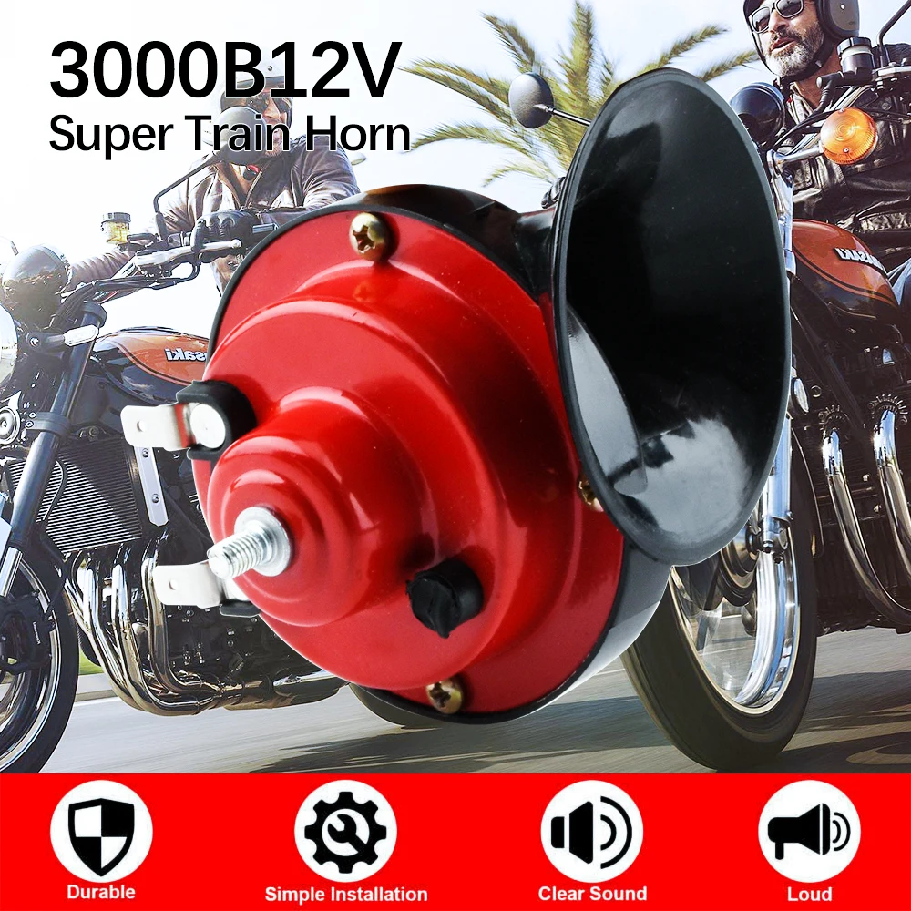 300DB 12V Car Horn Loud Pressure Klaxon Speakers Waterproof Snail Cry Air Horn Electric Vehicle Loudnes For Car Motorcycle 2PCS