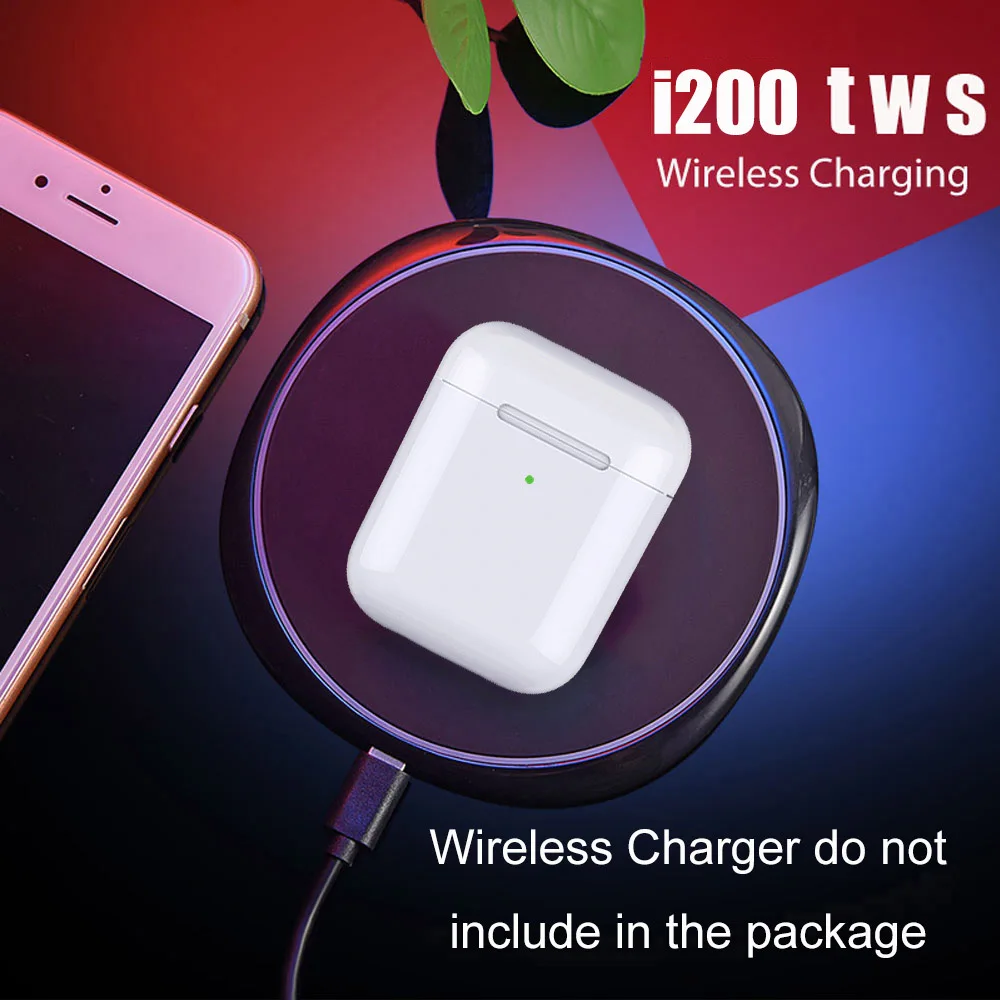 i200 TWS Aire 2nd Gen Bluetooth Earphones Smart Sensor Tap Control Earbuds Wireless Charging PK i800 i500 i100 i80 i60 i30 TWS