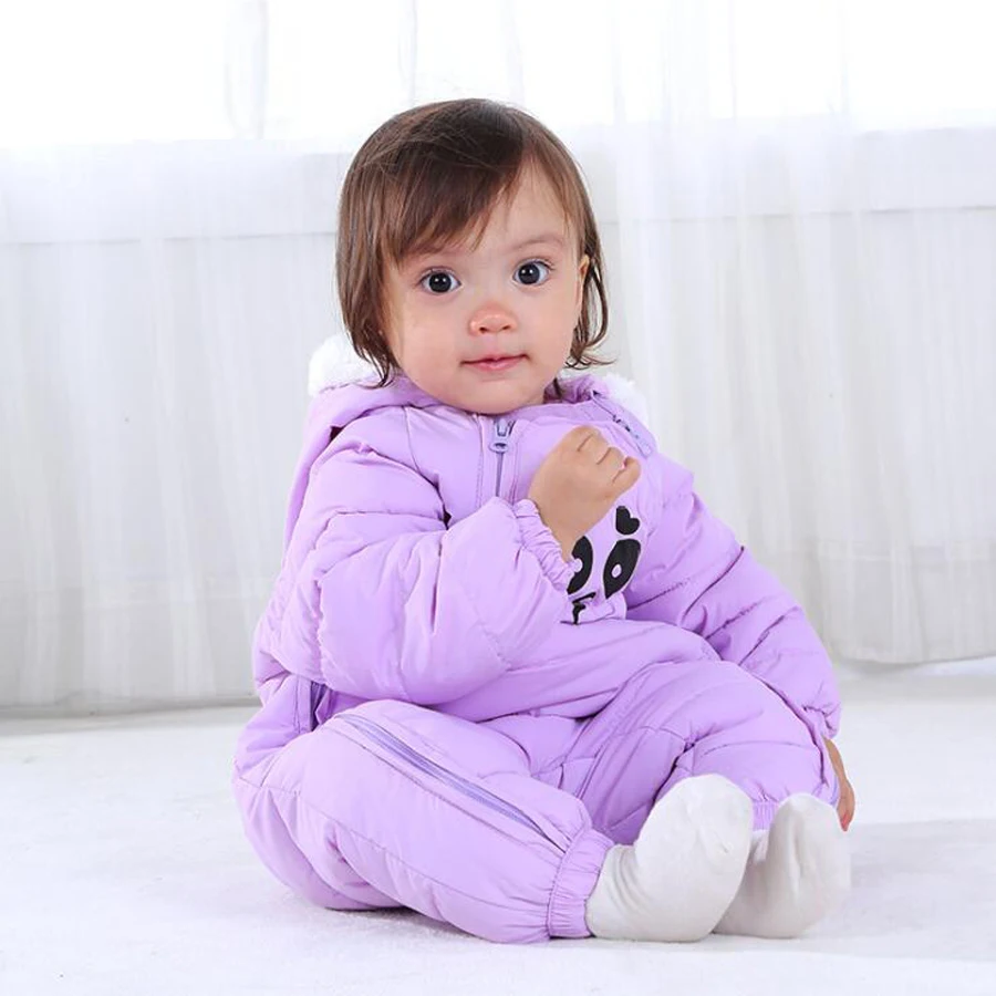 

0-24M Toddler Baby Winter Rompers Jumpsuit for Girl Warm Clothes Spring Infant Girls Romper Hooded Cartoon Baby Boys Rompers Set