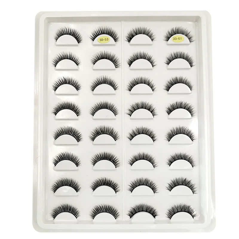 16pair 5361 5/16 пар нескольких норковых ресниц 3D накладные ресницы толстые перекрещивающиеся Макияж Наращивание ресниц натуральный объем Мягкие Накладные ресницы - Цвет: 16pair 5361