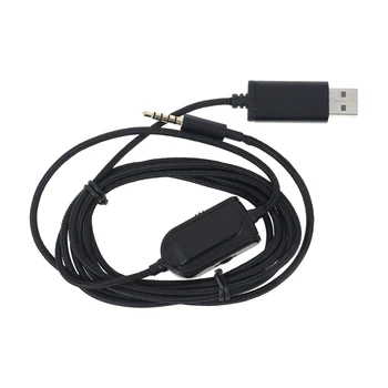 Cable auxiliar de 3,5mm a USB Talkback Chat -Audio, Control de volumen silencioso en línea para-Astro A10 A40 A30 A50 -Logitech G933 -Xbox One