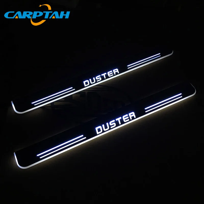 CARPTAH отделка педали автомобиля наружные части светодиодный порог Накладка тропинка динамический стример светильник для Renault Duster