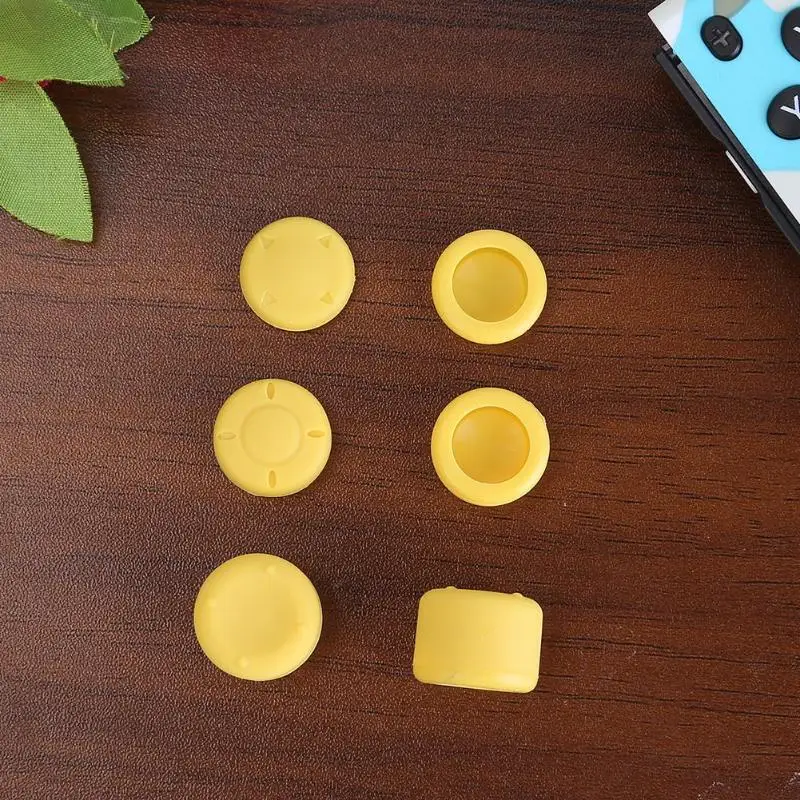 6 шт. силиконовые аналоговые ручки для большого пальца крышки s Joy-con крышка подходит для Nintendo Switch Lite игровая консоль аксессуары для игр 4 цвета