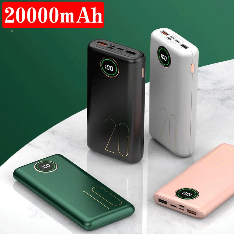 20000mah Mobile Power Bank External Battery Charging Dual 2USB Portable Mobile Phone Charger For IPhone 8 XS Max Xiaomi 7 8plus portable cell phone charger Power Bank