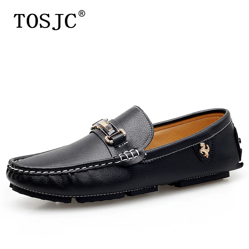 

TOSJC Autumn Man Casual Loafers Breathable Boat Shoes for Mens Lightweight Moccasins Slip-on Driving Shoes Soft Buckle Footwear