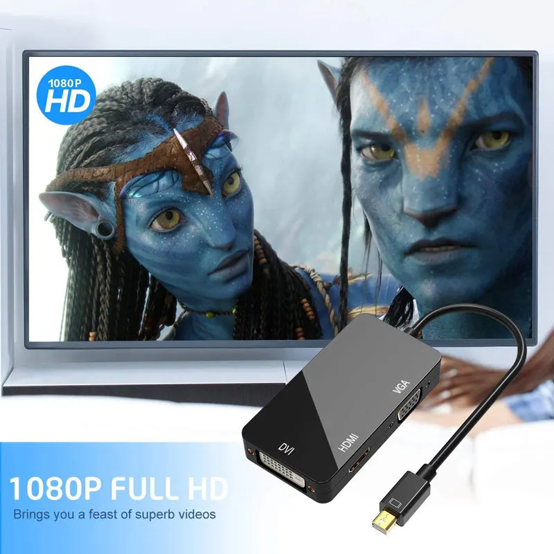 3 в 1 Мини DP Дисплей порт HDMI/DVI/VGA дисплей порт кабель адаптер для iMac Late 2009 Macbook Pro Mid 2010