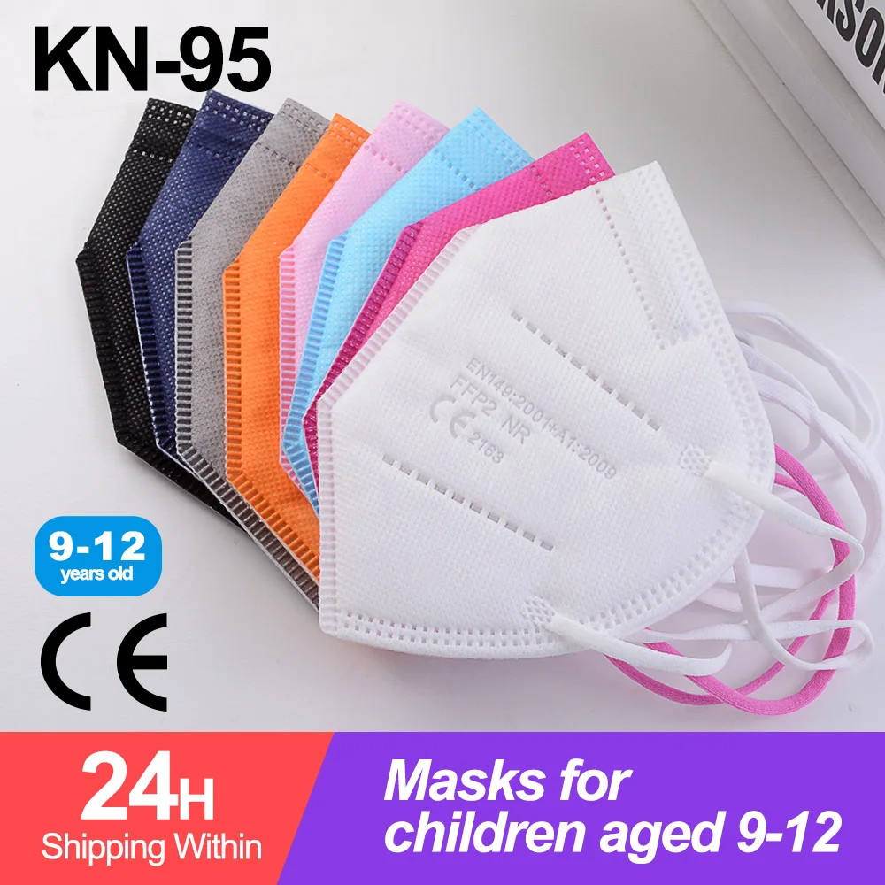 Mejor Compra Mascarillas faciales KN95 FPP2 para niños, 5 capas, FPP2, para niños de 9 a 12 años, reutilizables neQKMDAzoMZ