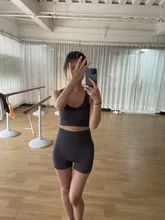 Gym Leggings Sportswear Crop-Top Yoga-Set Fitness Workout Seamless Long-Sleeve High-Waist