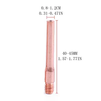 

2020 New 10pcs OTC Welding Torch Contact Tips Copper Gas Nozzle 0.8/1.0/1.2/1.4/1.6mm