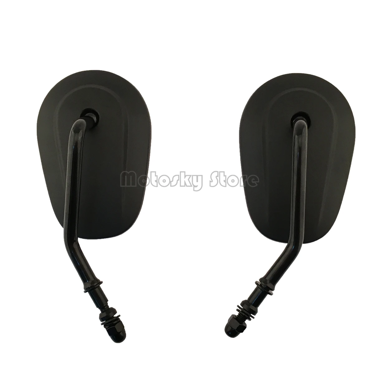 Black Sportster Mirrors for Road King Street Electra Glide Road Glide Dyna Softail Rearview 1982