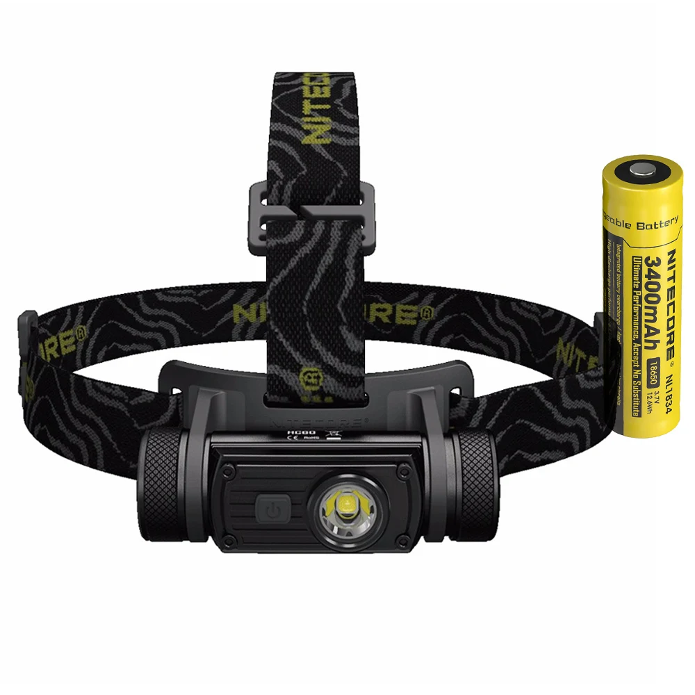 HC60 NL1834 NITECORE HC60 налобный светильник CREE XM-L2 U2 светодиодный Макс. 1000 люмен световой луч 117 м зарядка через usb налобный фонарь для спорта на открытом воздухе головной светильник - Испускаемый цвет: HC60 NL1834