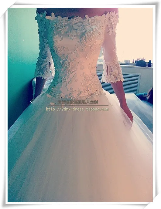 Casamento Горячая сексуальная рукава Аппликации vestido de novia Длинные невесты свадебное платье Мать невесты платья